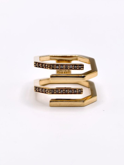 Кольцо из красного золота с бриллиантами