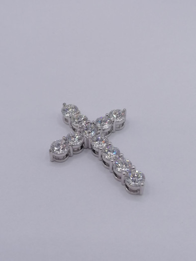 Золотой крест с бриллиантами 5.75ct