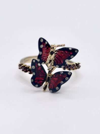 Золотое кольцо с бабочками