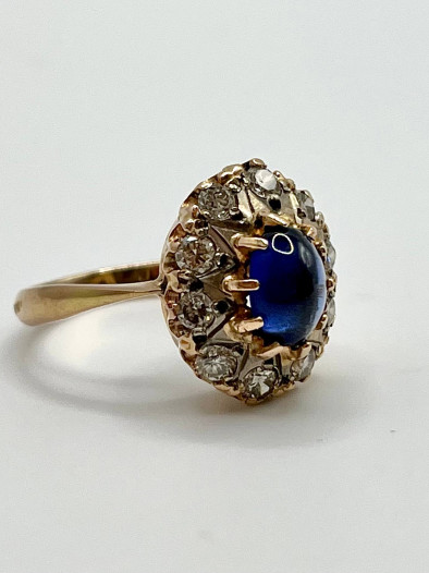 Кольцо из красного золота с бриллиантами