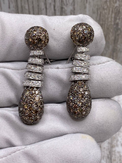 Дизайнерские серьги с бриллиантами