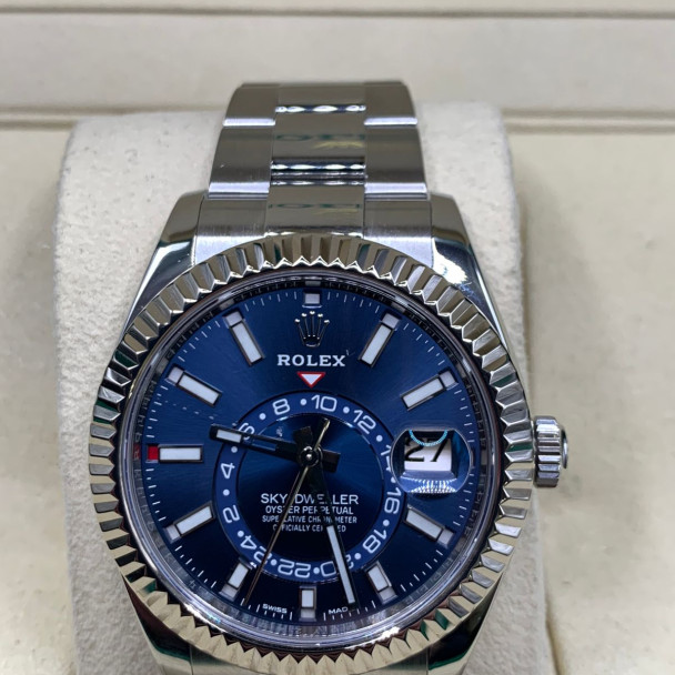 Buy rolex sky dweller steel best sale